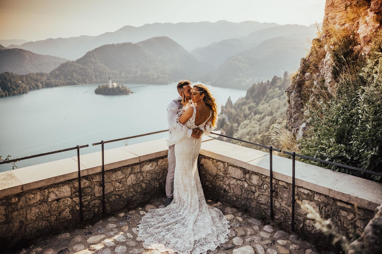 Poroka na Bledu - Blejsko jezero in Blejski Grad